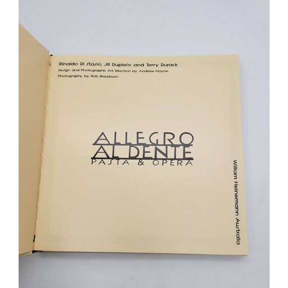 Allegro AL Dente: Pasta & Opera Cookbook (1st edition) by Jill Dupleix and Terry - Picture 10 of 10